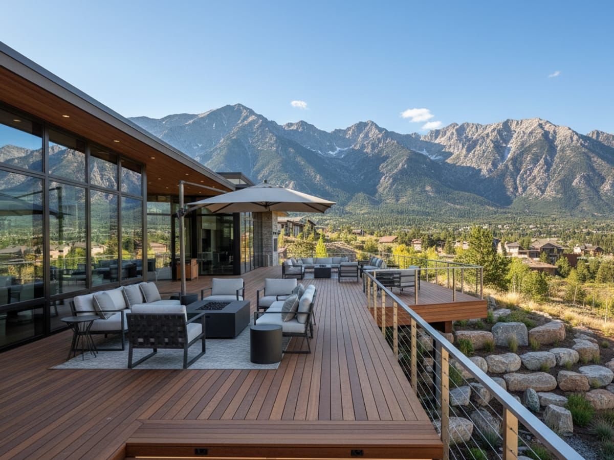 Modern deck in Sandy's Alta Canyon foothills area