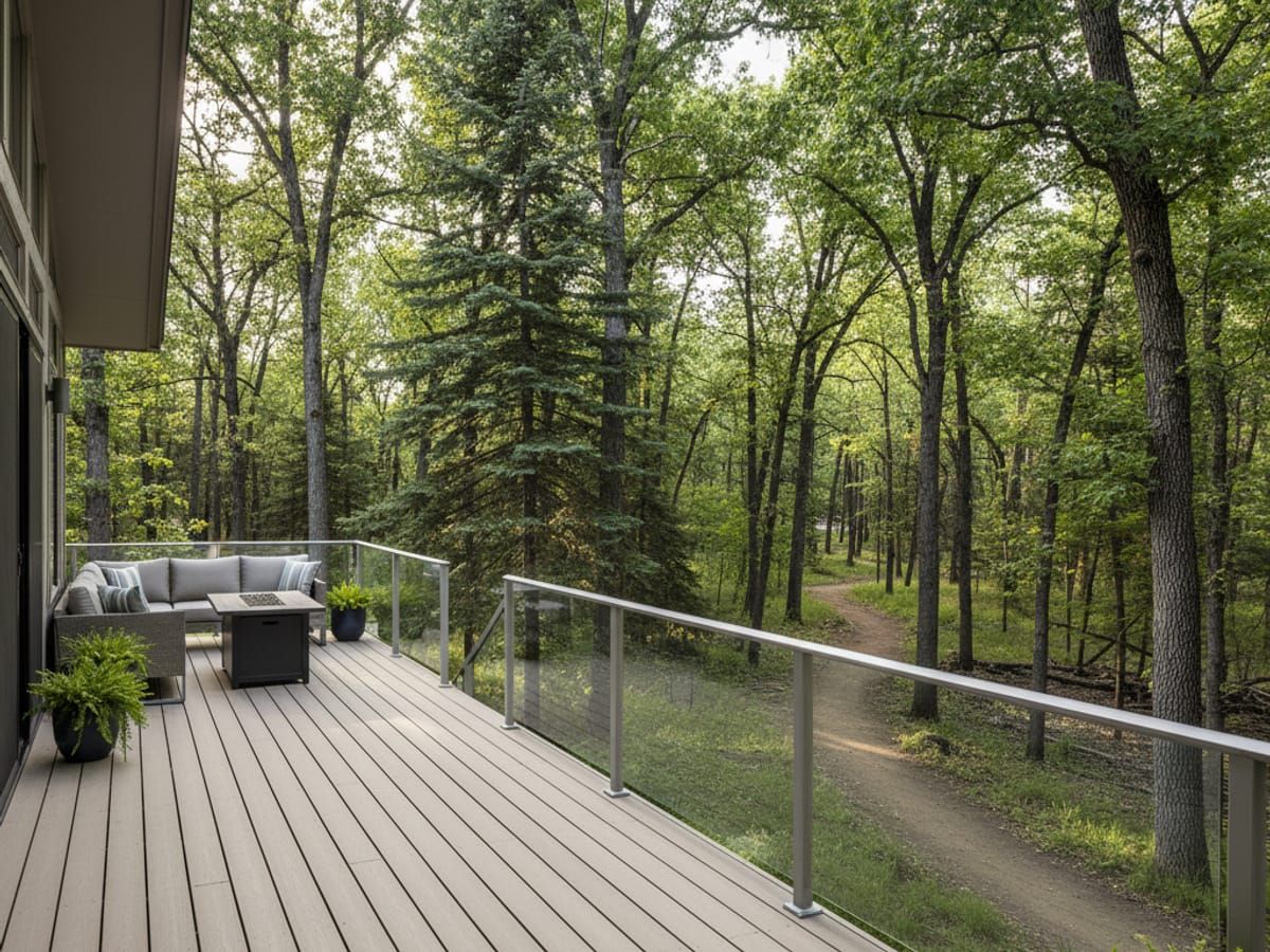 Deck overlooking Dimple Dell Regional Park in Sandy